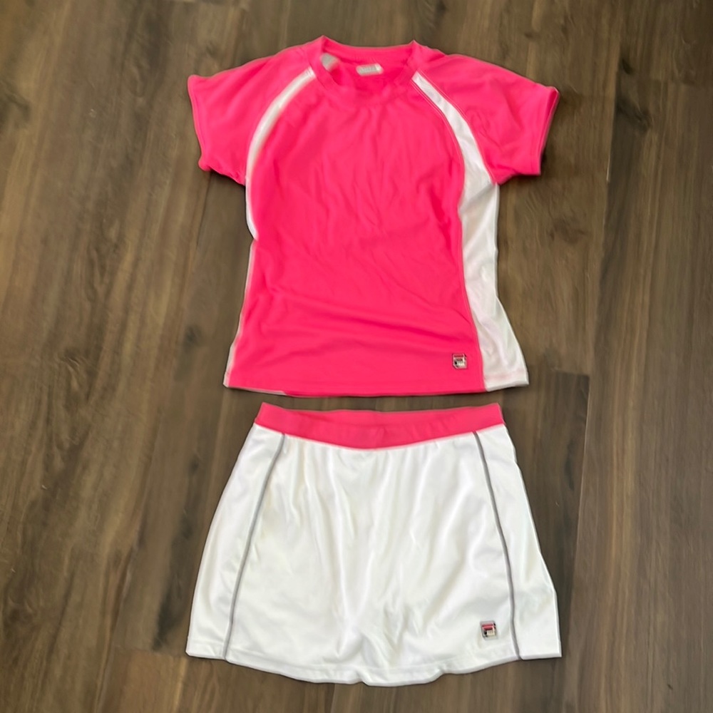 Tennis/pickleball shirt with matching skirt
